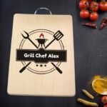 Placheta din lemn personalizat Grill Chef