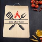 Placheta din lemn personalizat Grill Chef -V2