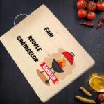 Placheta din lemn personalizat Regele Gratarelor