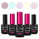 Set 3 Oje Semipermanente & 2 Rubber Base PRESTIGIO SensoPRO Milano – Skyline Pastels