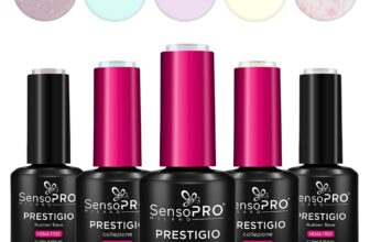 Set 3 Oje Semipermanente & 2 Rubber Base PRESTIGIO SensoPRO Milano – Skyline Pastels