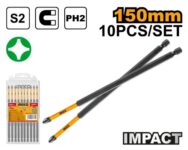 Set Biti PH2 Lungi Impact Surubelnita 10buc 200mm INGCO SDBIM11PH285