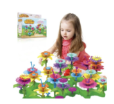 Set creativ de constructie DIY Gradina cu flori, 72 piese