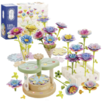 Joc de creatie floral Fabrica de flori cu 189 piese, set creativ DIY pentru copii