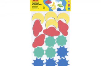 Set de 16 ștampile din burete – Nor, soare, semilună, stea