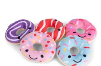 Set de 5 gogoși colorate din pluș