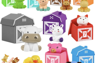 Set marionete de sortat si asociat cu animalute de la ferma, 20 piese, 3 ani+