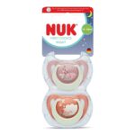 Set 2 Suzete NUK First Choice Night Silicon Cutie Depozitare Iepure/Oita 18-36 luni