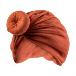 Turban pentru Fetite cu Coc – Caramiziu