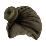 Turban pentru Fetite cu Coc – Kaki