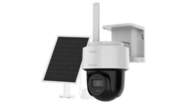 Camera pentru exterior HiLook, 4MP 2K, 4G LTE Nano SIM, pan-tilt, panou solar 8W, baterie 9000mAh, IR+lumina alba 30m, IP66, IPC-CFSP4/4G-SIM