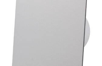 ventilator baie drim o125 s, super silent, debit 140 m3/h, panou plexi schimbabil, clapeta antiretur, garantie 2 ani, gri