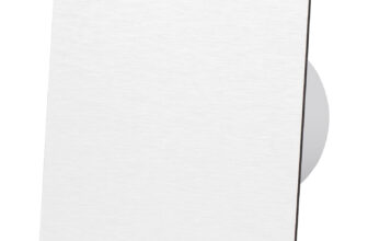 ventilator baie drim o125 s, super silent, debit 140 m3/h, panou plexi schimbabil, clapeta antiretur, garantie 2 ani, silver