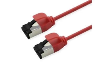 Cablu de retea RJ45 Slim U/FTP Cat. 8.1 (Class I) LSOH 3m Rosu, Roline 21.15.3226