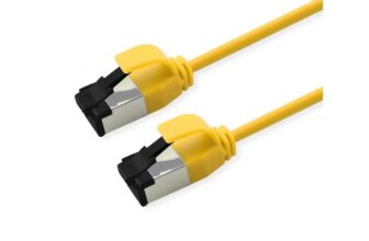 Cablu de retea RJ45 Slim U/FTP Cat. 8.1 (Class I) LSOH 3m Galben, Roline 21.15.3236