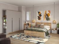 Set Mobila Dormitor Casmir / Stejar Siena C04