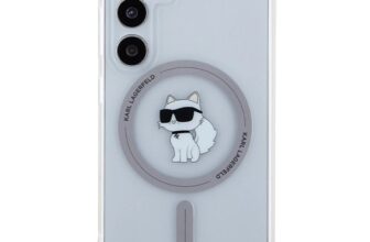 Carcasa Karl Lagerfeld IML Choupette, Ring MagSafe compatibila Samsung Galaxy S24, Transparent