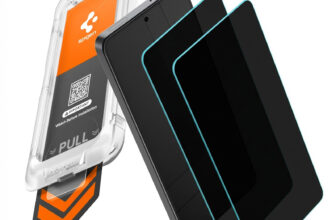 Set 2 folii sticla securizata Spigen Glass.tR EZ Fit Pro HD Privacy compatibile cu Samsung Galaxy S26, Negru