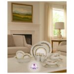 MARIE LOUISE decor AUR Serviciu masa portelan Bohemia 12 persoane ( 45 piese )