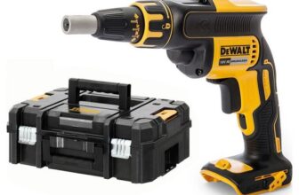 Masina de insurubat pentru gips-carton, compatibila cu acumulatori Dewalt DCF620NT, 18V, valiza de transport