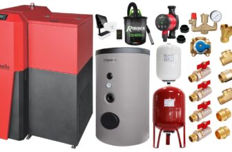 Pachet Centrala mixta Lemn/Pelet Fornello Tera 28 kW, boiler de sol, termostat, aspirator, pompa, vas expansiune, fitinguri, aprindere automanta la peleti, buncar peleti 95 kg, creuzet fonta, curatarea facila, pentru 180 mp