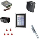 Kit control acces standalone cu tastatura si 5 tag-uri, back-up, pentru usa / poarta