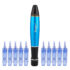 Creion cu Micro-Ace din Titan, Dermapen, Dr. Pen, Ultima M5-C, cu Fir, 10x Rezerve 12 pini, 0.25 – 3.00 mm, 5 viteze, Auriu