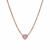 Colier Pink Heart Rose