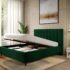 Pat Tapitat cu somiera rabatabila – Catifea Verde – Velvet 140×200
