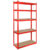 Raft metalic depozitare, 5 polite MDF reglabile, 150 kg/polita, 180 cm inaltime, asamblare push-in, rosu Rebel RB-1251R