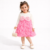 Rochie Fetițe Roz Fustă cu Volane din Tul Miranda – 3-4 ani