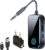 Adaptor Audio Bluetooth 6.0 Techstar T80 TX/RX 2in1, Jack 3.5mm, Dual Connection, Microfon, USB-C, pentru TV/PC/Auto/Avion