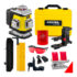 Set nivela laser cu linii 4 x 360° Nivel System CL4R_SET_SJJM1EX, fascicul rosu, 30/70m, acumulator 3,7 V, geanta transport, trepied 1,82 m