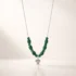 Colier din argint 925 cu jad şi cristal de stanca | Helios Verde – Default Title