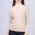 Helanca pulover cu guler inalt, alba