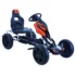 Kart cu pedale pentru copii intre 5 si 10 ani, Kinderplay Thunder, cu roti moi EVA, roz