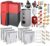 Pachet Centrala mixta Lemn/Pelet Fornello Tera 28 kW, boiler de sol, calorifere aluminiu, termostat, aspirator, pompa, vas expansiune, fitinguri, aprindere automanta la peleti, buncar peleti 95 kg, creuzet fonta, pentru 180 mp