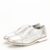 Pantofi oxford din piele naturala argintiu Magda 01